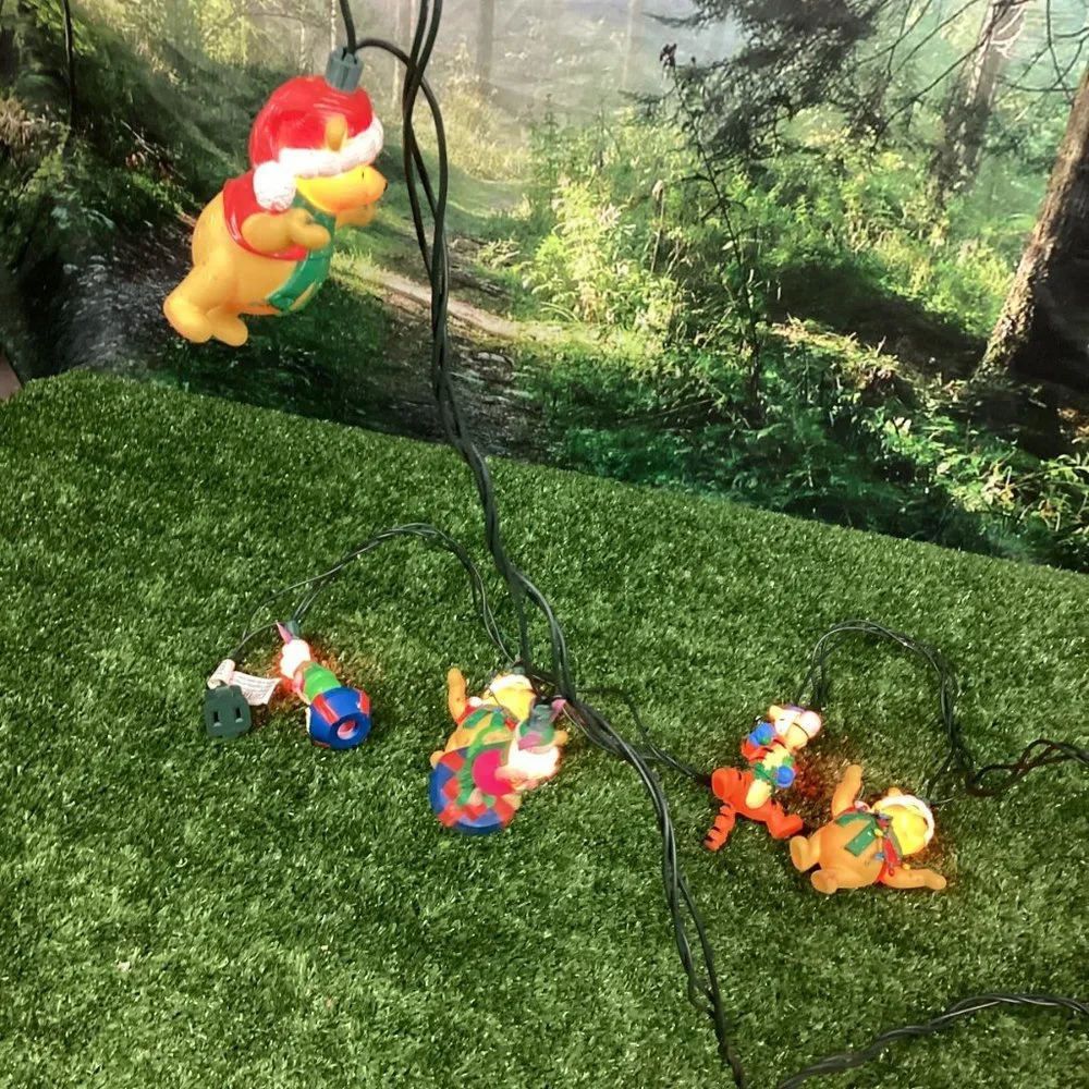 Vintage Winnie the Pooh Christmas String Lights